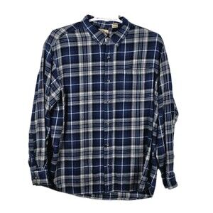 Red Head‎ Men's XXL Blue Plaid Long Sleeve Button Up Shirt